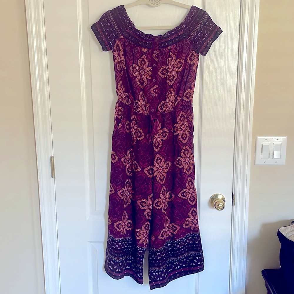 Xhilaration Off the shoulder boho jumpsuit romper